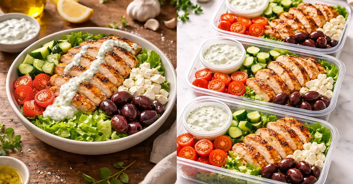 Keto Low-Carb Greek Chicken Bowls recipe